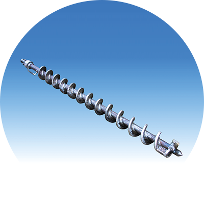 Earth auger <br />
with fixed blades<br />
<br />
Ø 90 - Ø 190 mm<br />
<br />
Standard length <br />
1000 mm & 2000 mm